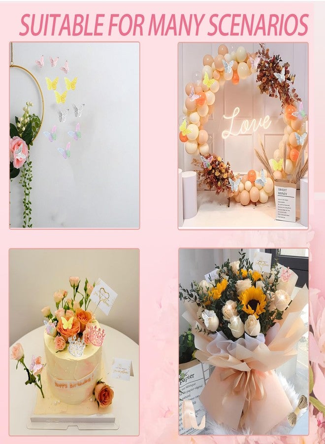 DNSGOOR 548Pcs Flower Wrapping Paper Kit with 200Sheets Waterproof Bouquet Wrapping Paper Decor Crowns 3D Butterfly Bouquet Pins Ribbons for Valentines Graduation Birthday Home Party - Image 5